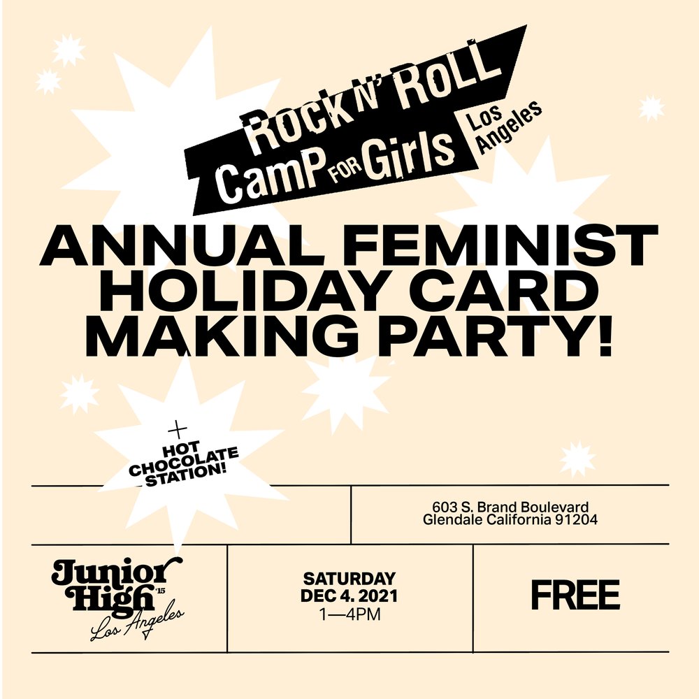 Annual Feminist Holiday Card Making Party flyer